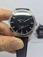 New 2016 Swiss Replica Omega Globemaster Watch Black Leather watch